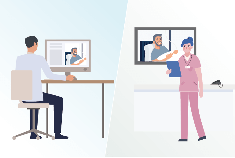 Telemedicine carts: Connect to HIS/PACS and support video conferencing